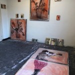 poldermannen en tulips in atelier