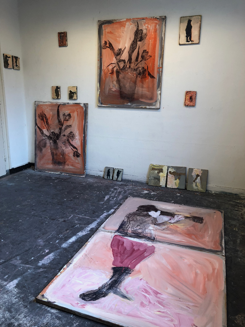 poldermannen en tulips in atelier