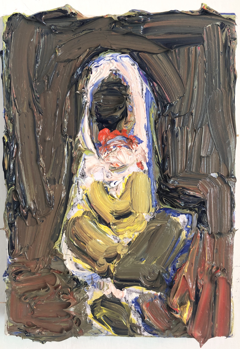 met de armen in de luv